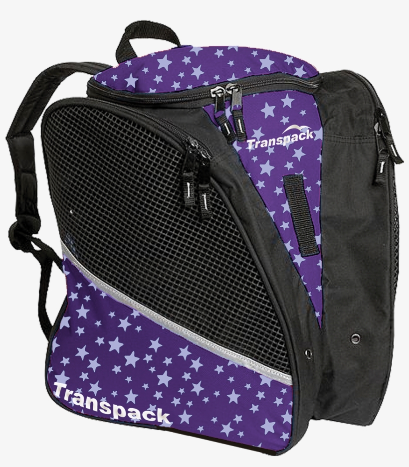 Purple Star Style Transpack Ice Skating Bag Purple Zebra PNG Image