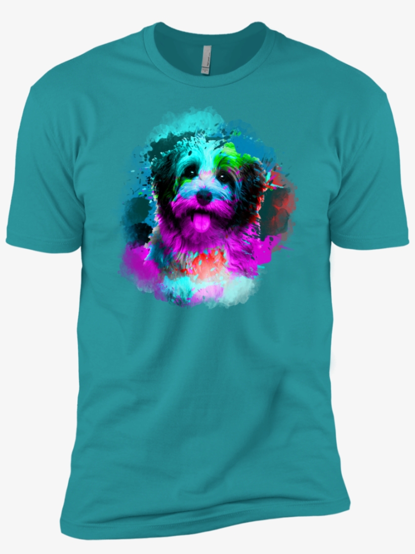 Watercolor Pup Short Sleeve T-shirt - Gym T Shirts - No Pain No Gain, transparent png download