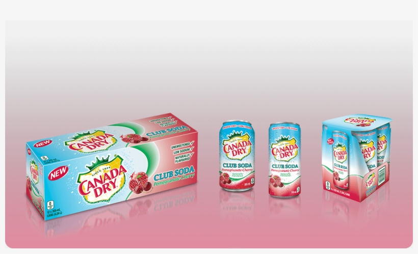 Canada Dry Pomegranate Cherry Products In A Box, A - Coca-cola Canada Dry Tonic Water, transparent png download