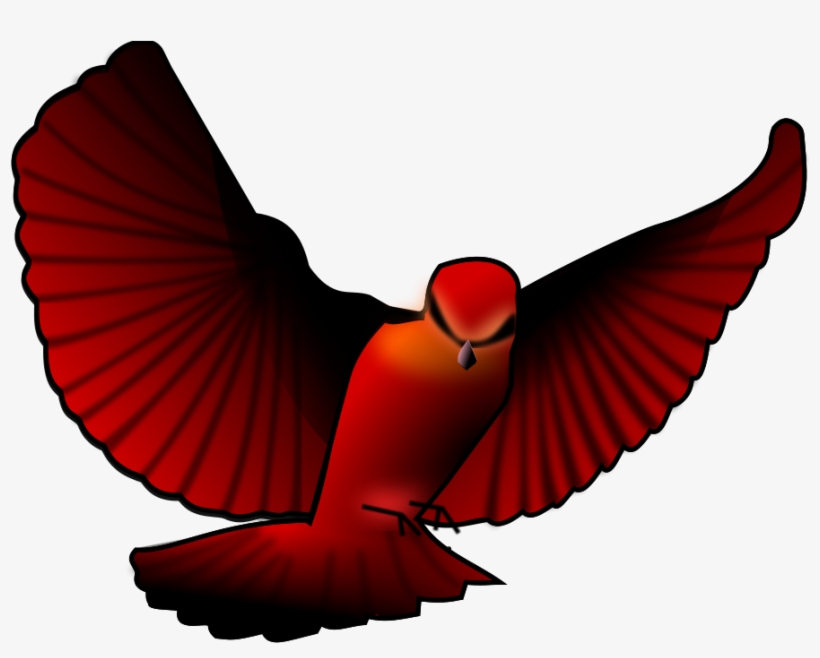 Flock Of Ducks Flying - Red Bird Flying Clipart, transparent png download