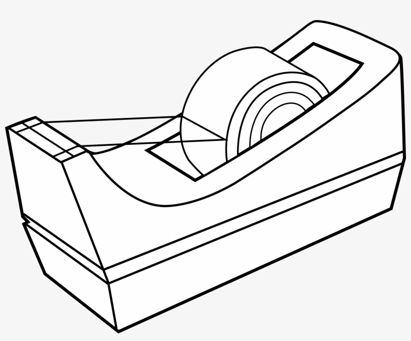 Black Tape Cliparts - School Supplies Clipart Black And White, transparent png download