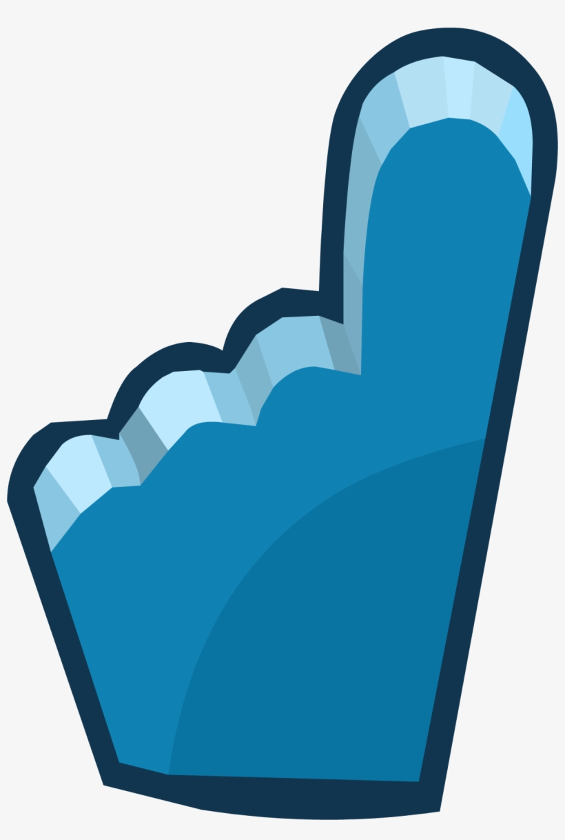 Penguin Cup 2014 Emoticons Blue Foam Finger - Emoticon, transparent png download