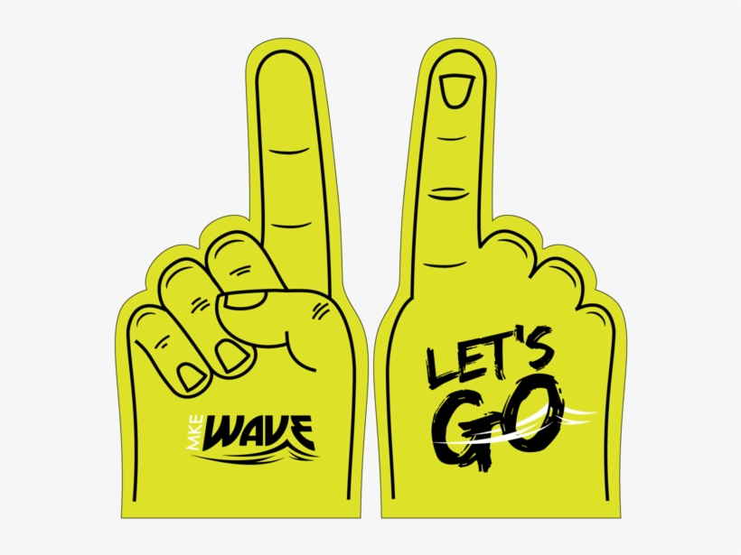 Mke Wave Foam Finger - Milwaukee Wave, transparent png download