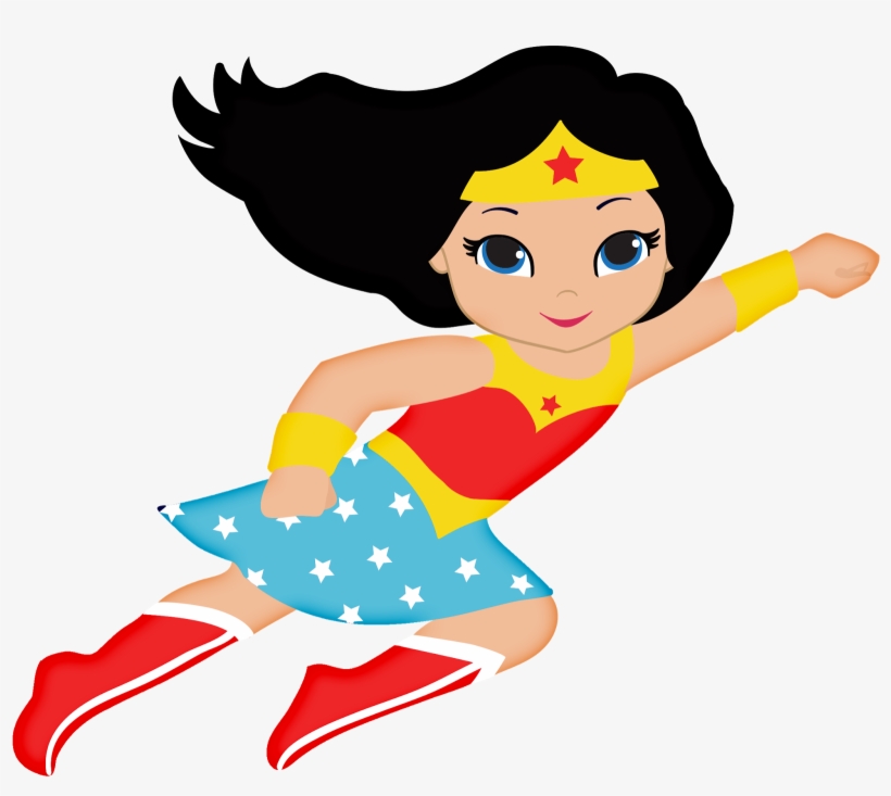 Superwoman Clipart Png - Mulher Maravilha Cute Png, transparent png download