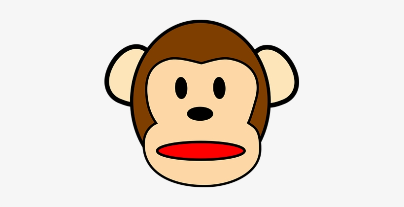 Chimpanzee Clipart Gorilla Face - Monkey Clip Art, transparent png download