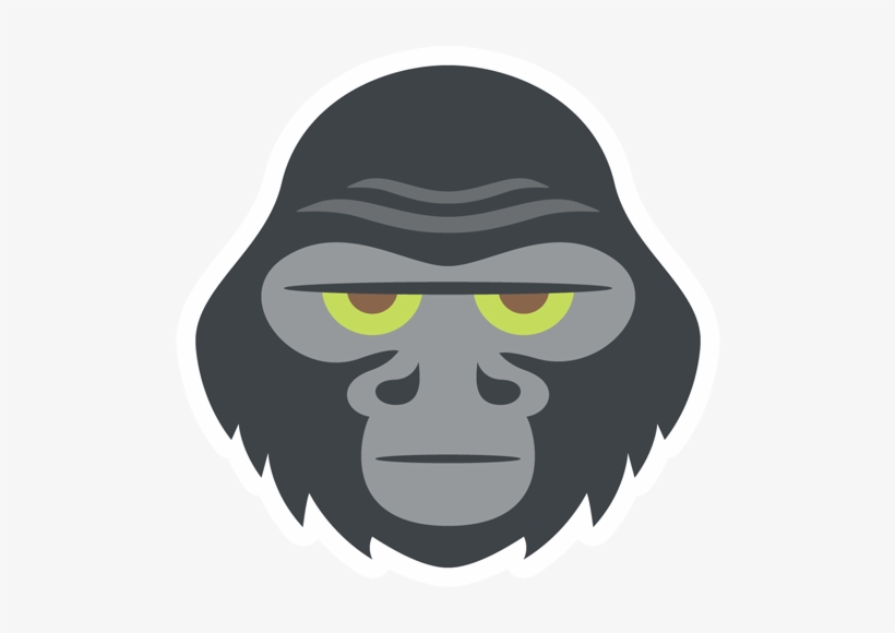 Gorilla Face Sticker Gorilla Emoji PNG Image Transparent PNG Free
