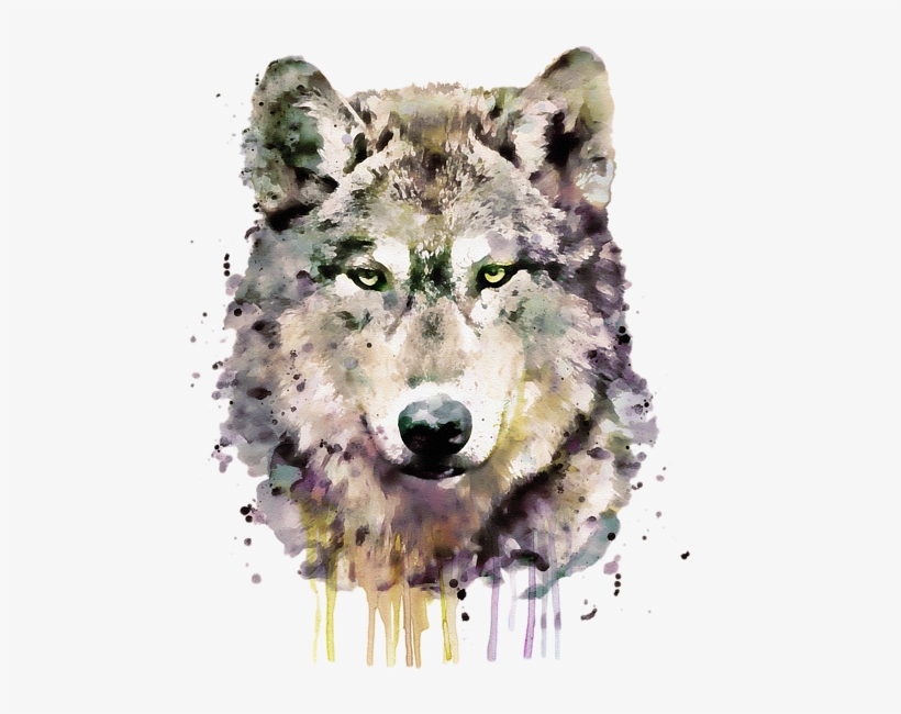 Bleed Area May Not Be Visible - Aquarelle Wolf, transparent png download