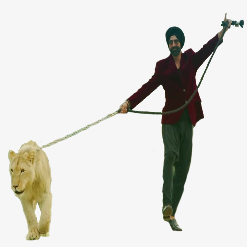 Akshay Kumar Walking A Lion - Akshay With Lion, transparent png download