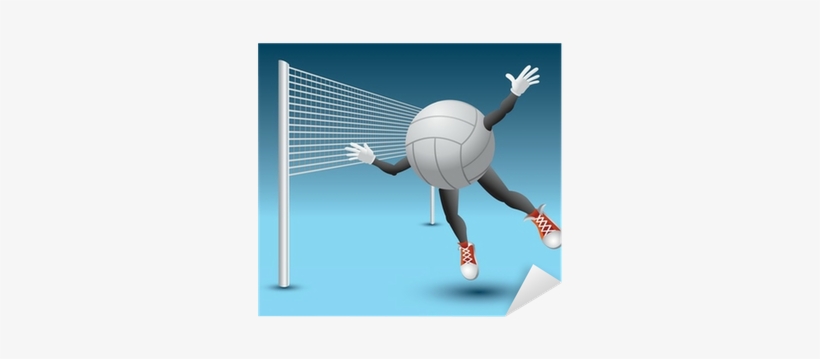 Cartoon Character Spike Sticker Pixers We Live - Volleyball Cartoon, transparent png download