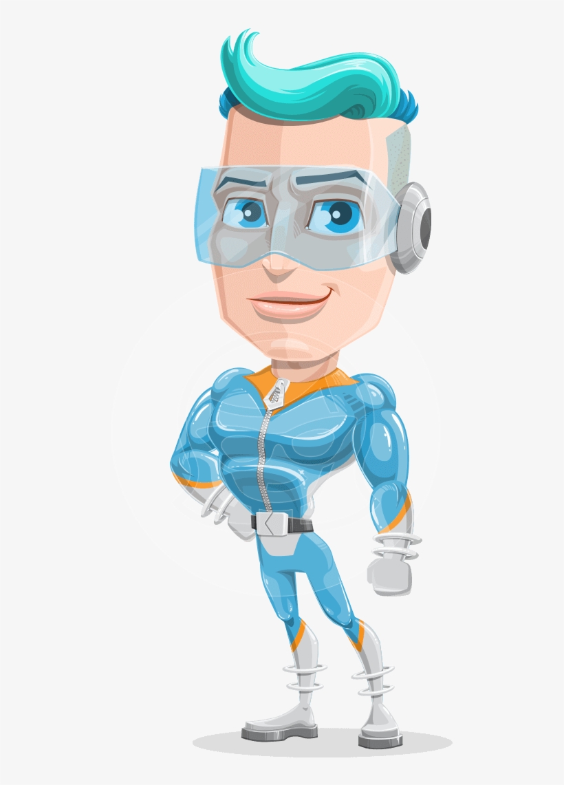 Lexo The Buff Future Guy - Cartoon, transparent png download
