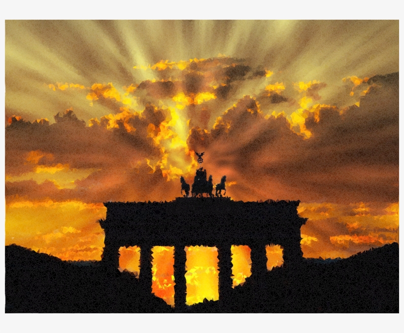 Medium Image - Berlin Brandenburg Gate Sunset, transparent png download