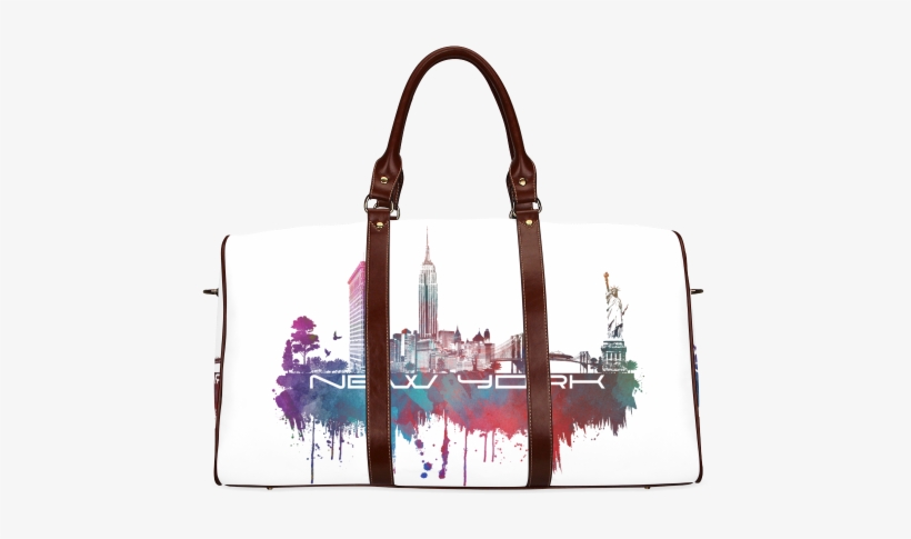 New York City Skyline 2 Waterproof Travel Bag/large - Duffel Bag, transparent png download