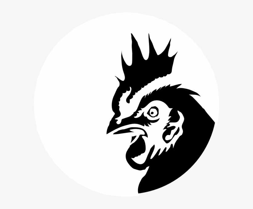 Chicken Profile Black Silhouette Clip Art - Chicken Head Silhouette Png, transparent png download