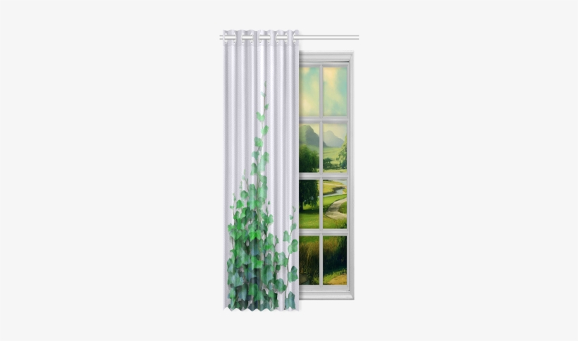 Watercolor Ivy - 1x Harry Potter Gryffindor Polyester Window Curtain, transparent png download