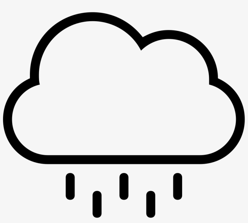 Rain Cloud Stroke Weather Symbol Comments - Weather, transparent png download