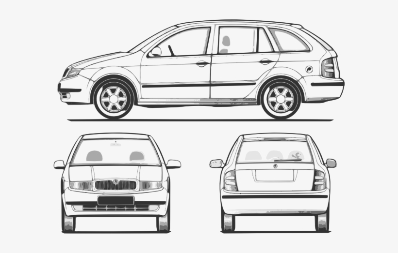 Car Clip Art At Clker - Skoda Fabia Combi Technische Daten, transparent png download