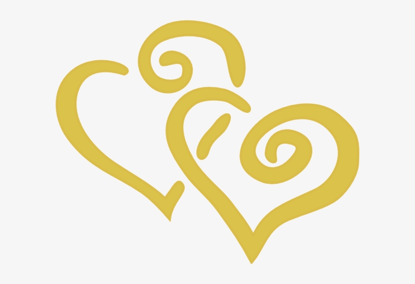 Clip Arts Related To - Gold Hearts Clip Art, transparent png download