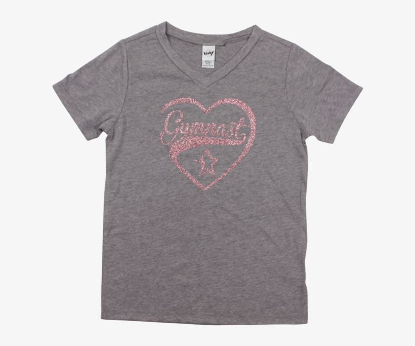 Gray Heart Gymnast V Neck T Shirt - Koblenz University Of Applied Sciences, transparent png download