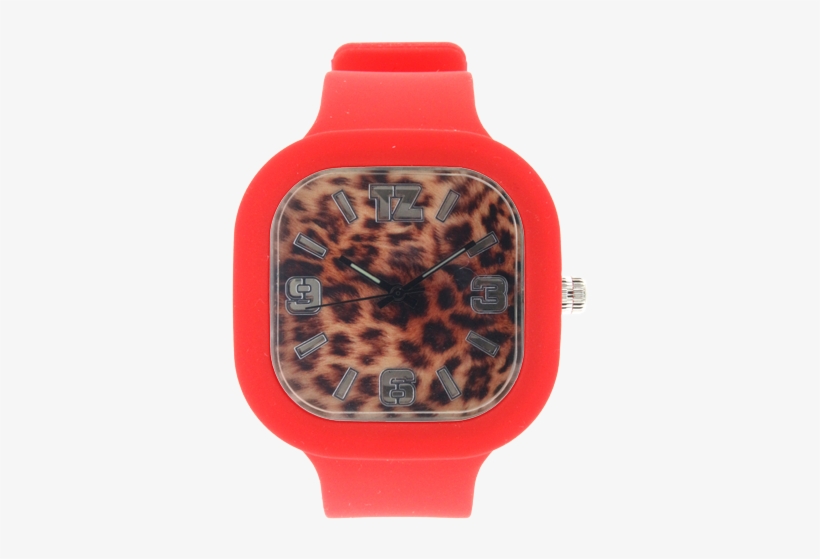 Cheetah Print Face Red Band - Leopard Fur Print Cosmetic Bag Multi Purpose Pouch, transparent png download