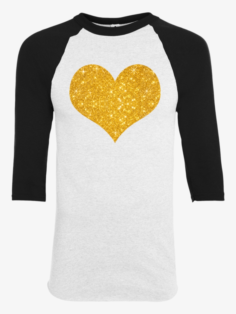 Gold Glitter Heart - Heart, transparent png download