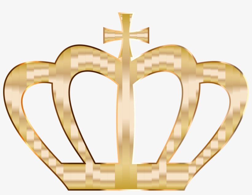 Crowns Clipart Gold Sparkle - Gold Heart With Crown, transparent png download