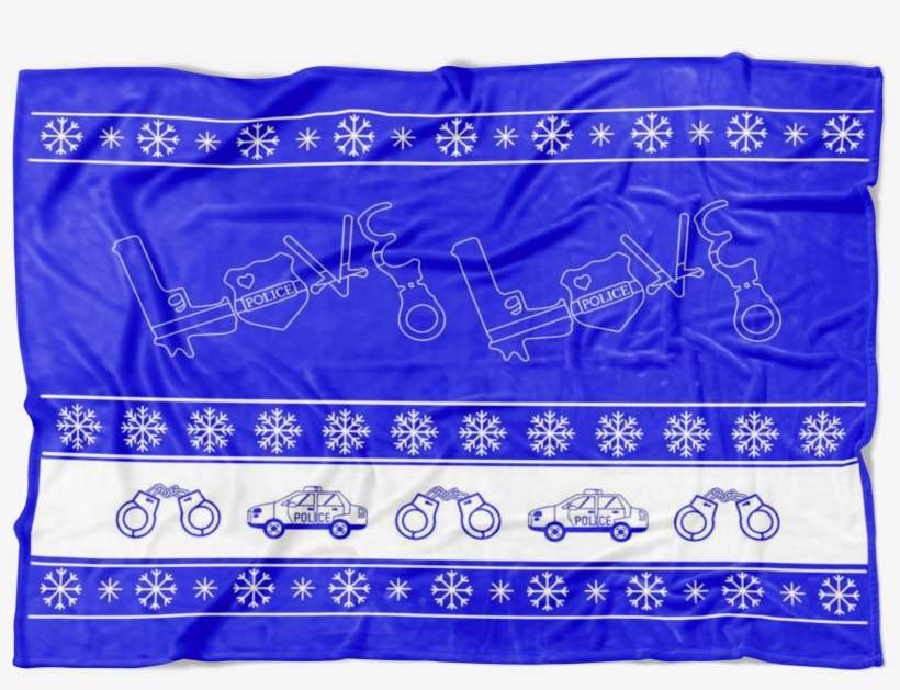 Ugly Christmas Love Police Throw Blanket - Silk, transparent png download