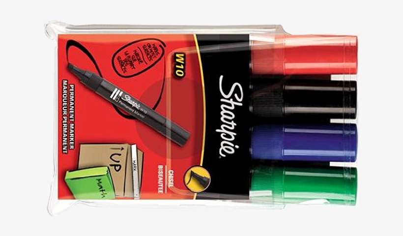 Permanent Marker Sharpie W10 Colors Mix - Sharpie M15 Bullet Permanent Marker - Assorted (carded, transparent png download