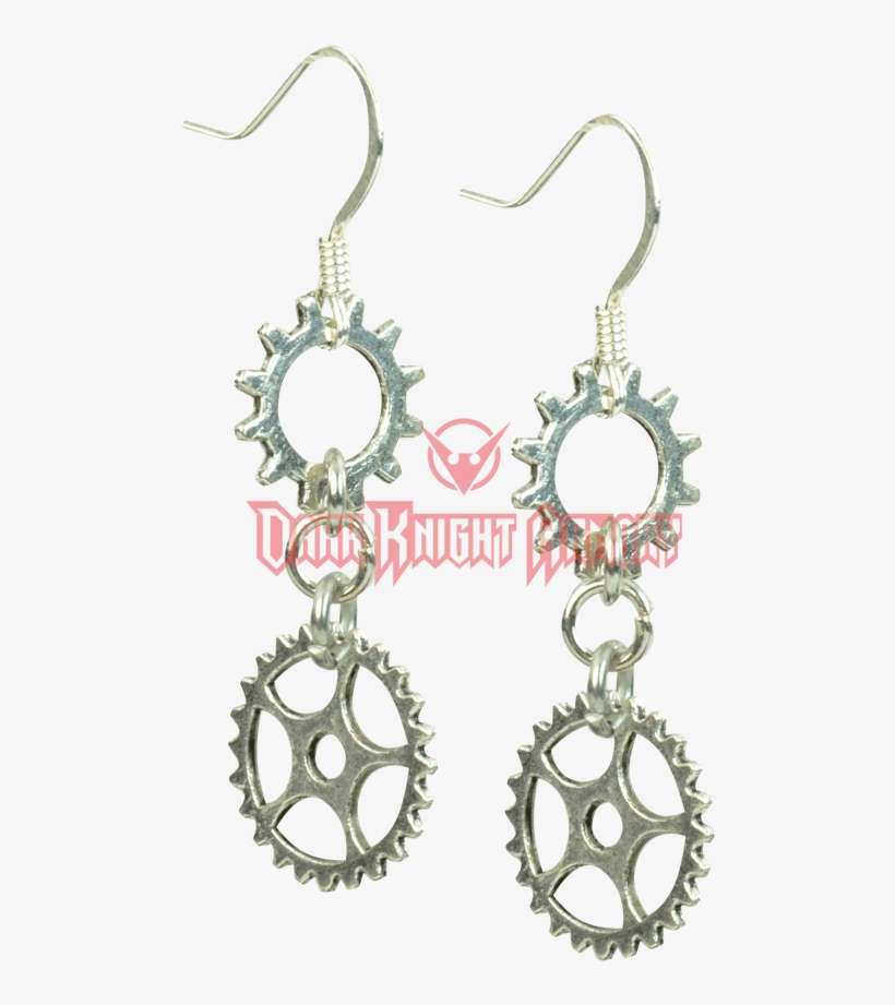 Silver Steampunk Gear Earrings - "silver Steampunk Gear Earrings", transparent png download