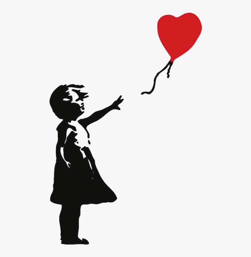 Buscar Con Google - Banksy Girl With Balloon Signed, transparent png download