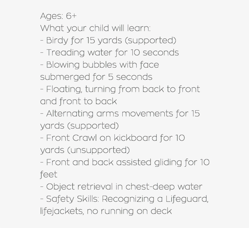 6 What Your Child Will Learn - Yard, transparent png download