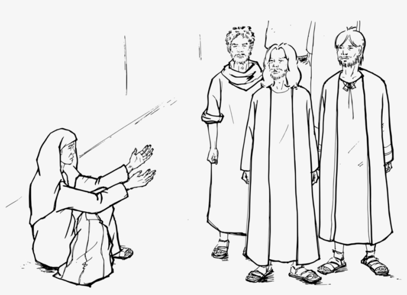 Healing The Blind Near Jericho Coloring Book Healing - Mark 10 46 52 Clip Art, transparent png download