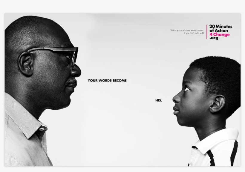 20 Minutes Of Action 4 Change White Ribbon - Monochrome, transparent png download