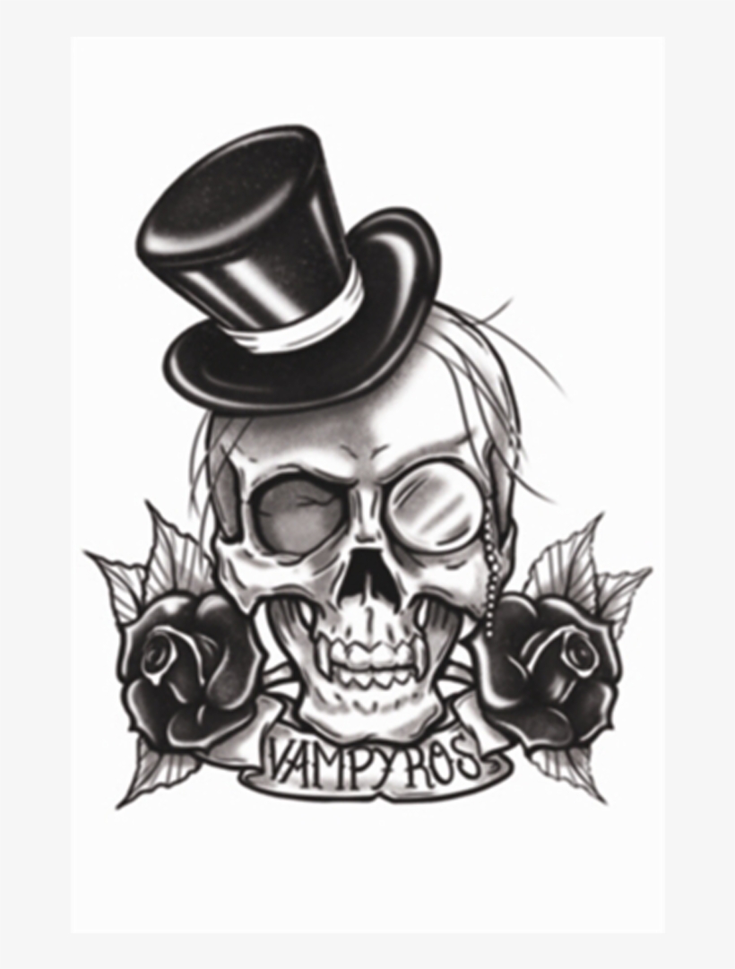 Tinsley Transfers Temporary Gothic Tattoos - Gothic Vampire Temporary Tattoo, transparent png download