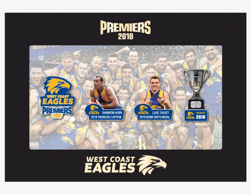 West Coast Eagles 2018 Afl Premiers Set Of 4 Logo Captain - West Coast Eagles, transparent png download
