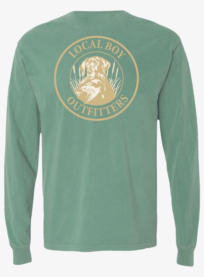 Dog With Duck Long Sleeve T-shirt - Local Boy Outfitters Men's Original Blue - 2xl, transparent png download