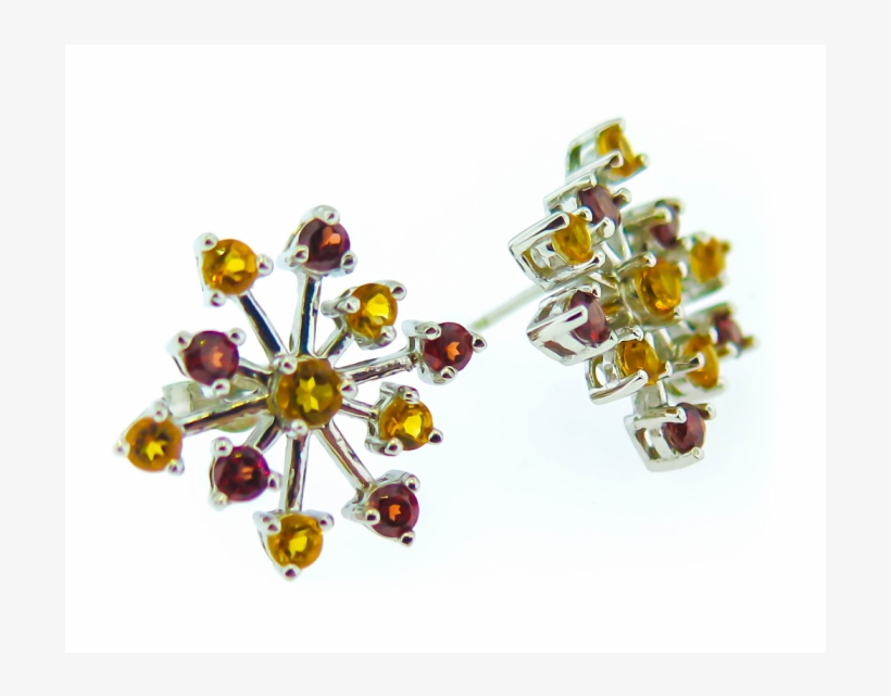 Silver Starburst Studs - Earrings, transparent png download