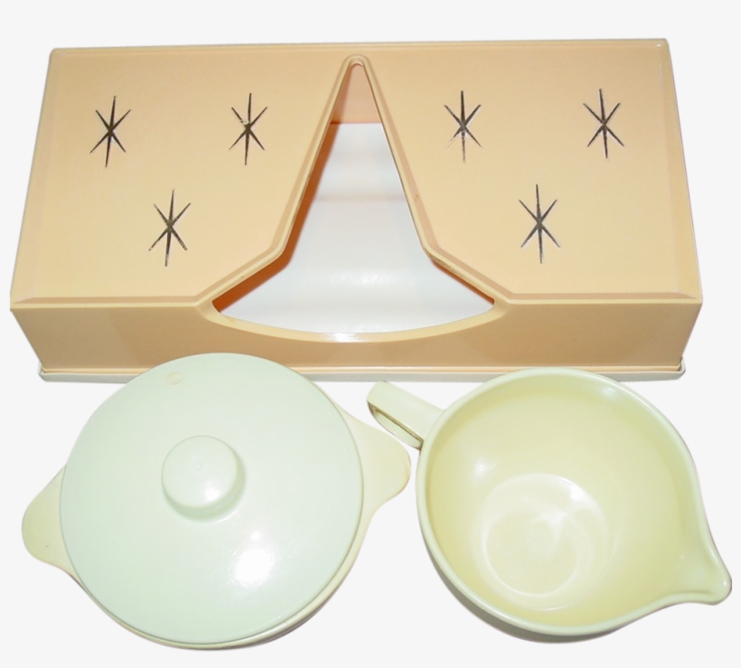 Lustro Ware Pink Starburst Tissue Box Sugar Bowl Creamer, transparent png download