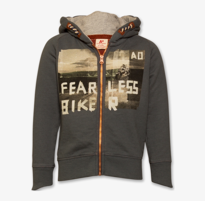 American Outfitters Hoodie Full Zip Biker - Hoodie, transparent png download