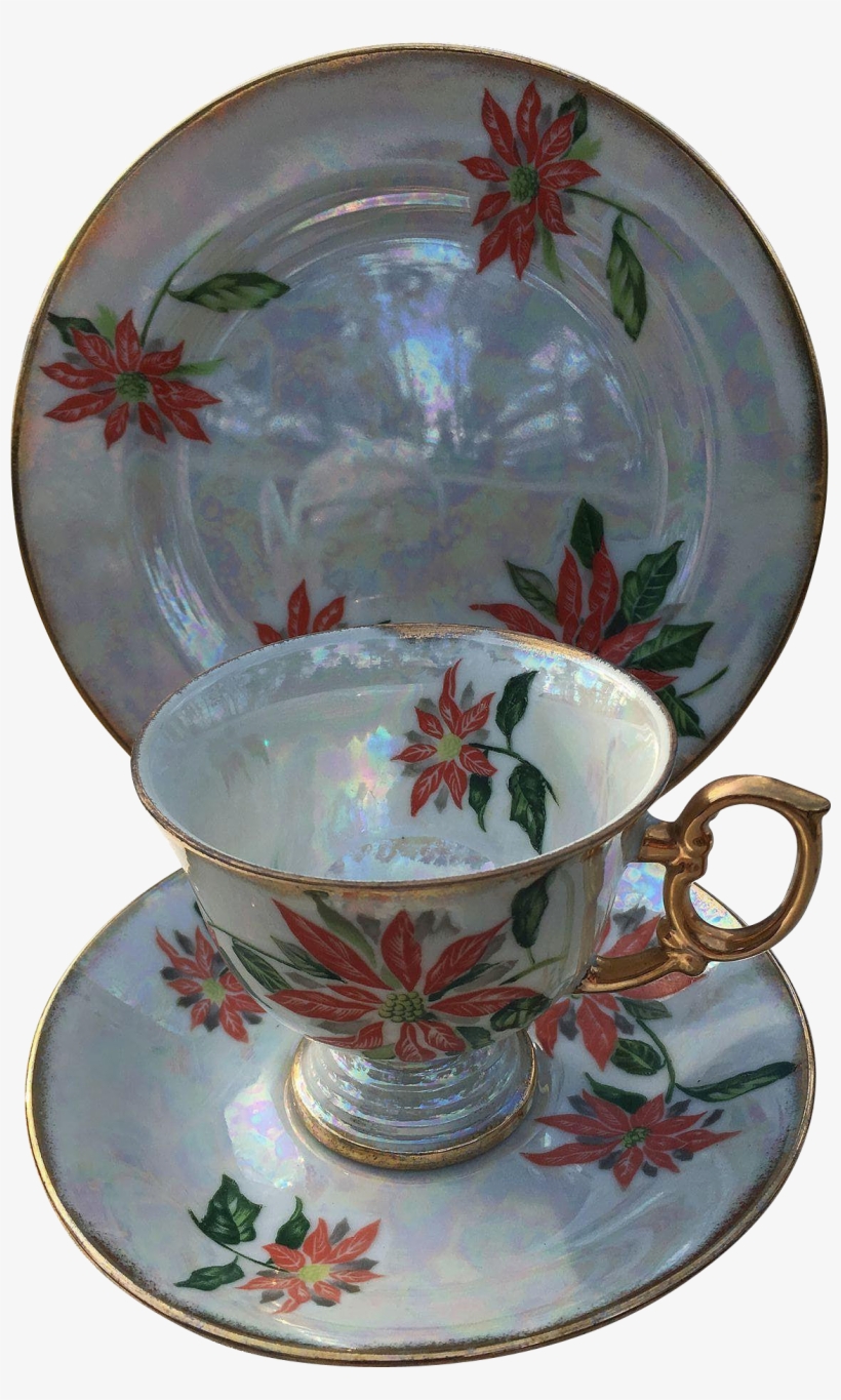 Ucago Japan December Poinsettia Cup And Saucer Set - Saucer, transparent png download
