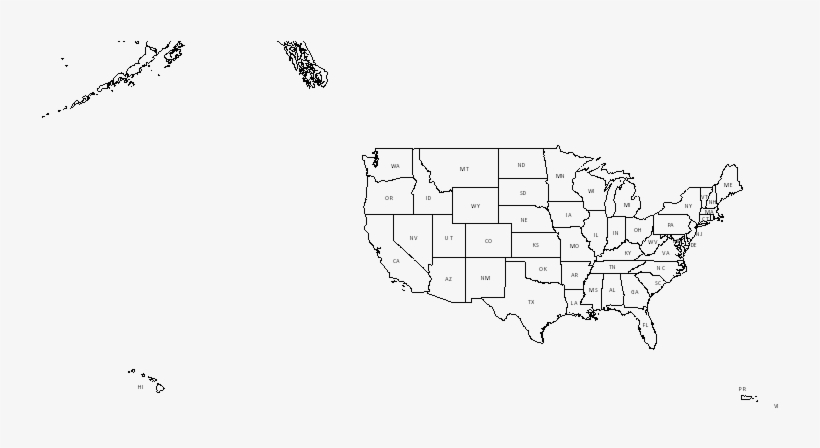 Priority Mail Delivery Map - State, transparent png download