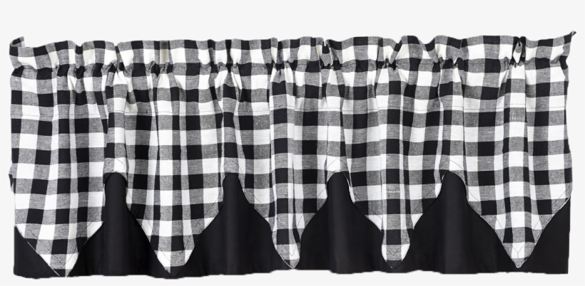 Buffalo Black Check Layered Valance - Vhc Brands Buffalo Curtain Panels, transparent png download