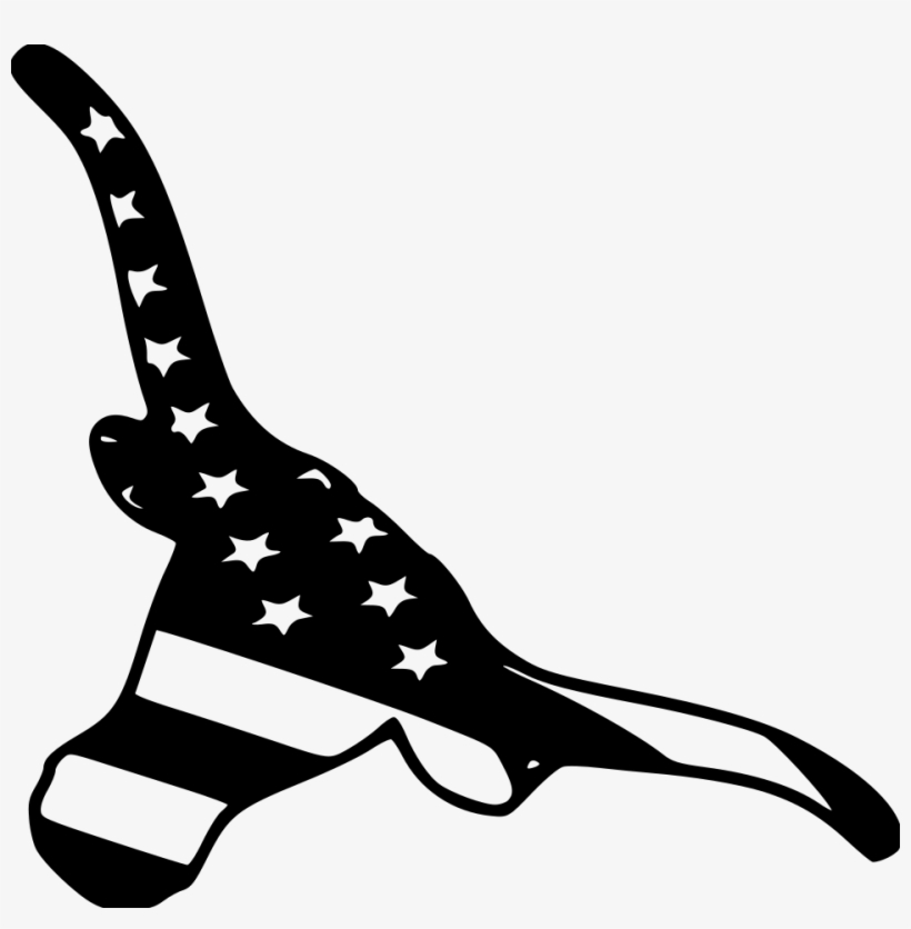 Flag Texas Longhorn File Size - Texas Longhorns 8x8 Patriotic Decal, transparent png download