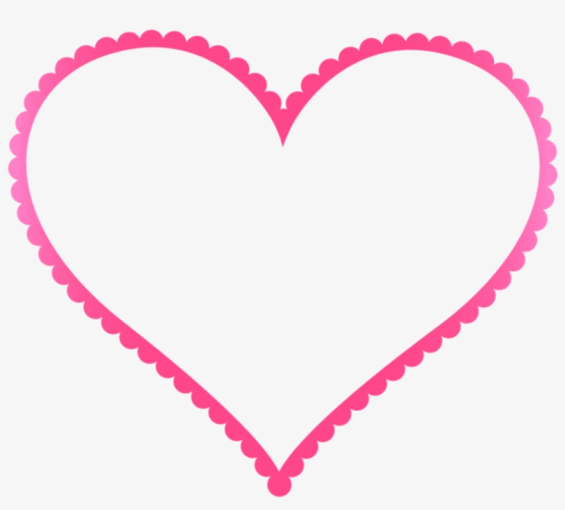 Free Png Pink Heart Border Frame Png Images Transparent - Pink Heart Frame Png, transparent png download