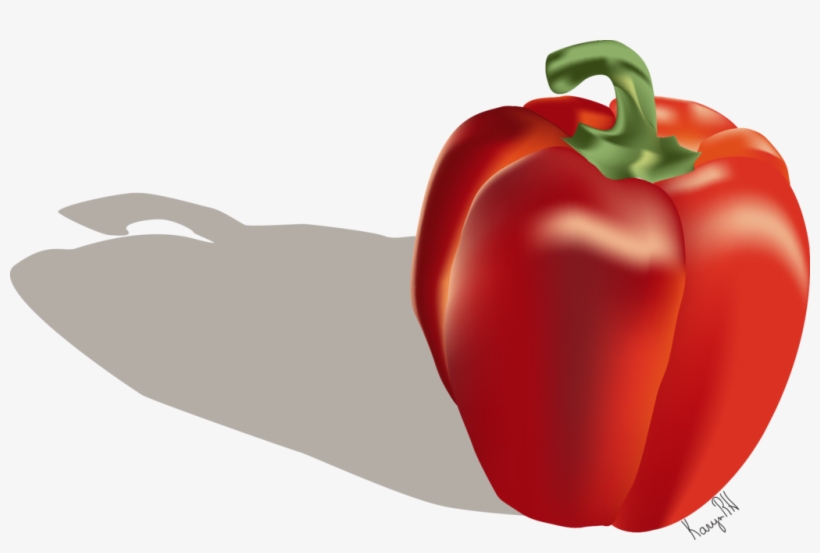 Png Black And White Red Bell Pepper - Red Pepper Illustrator, transparent png download