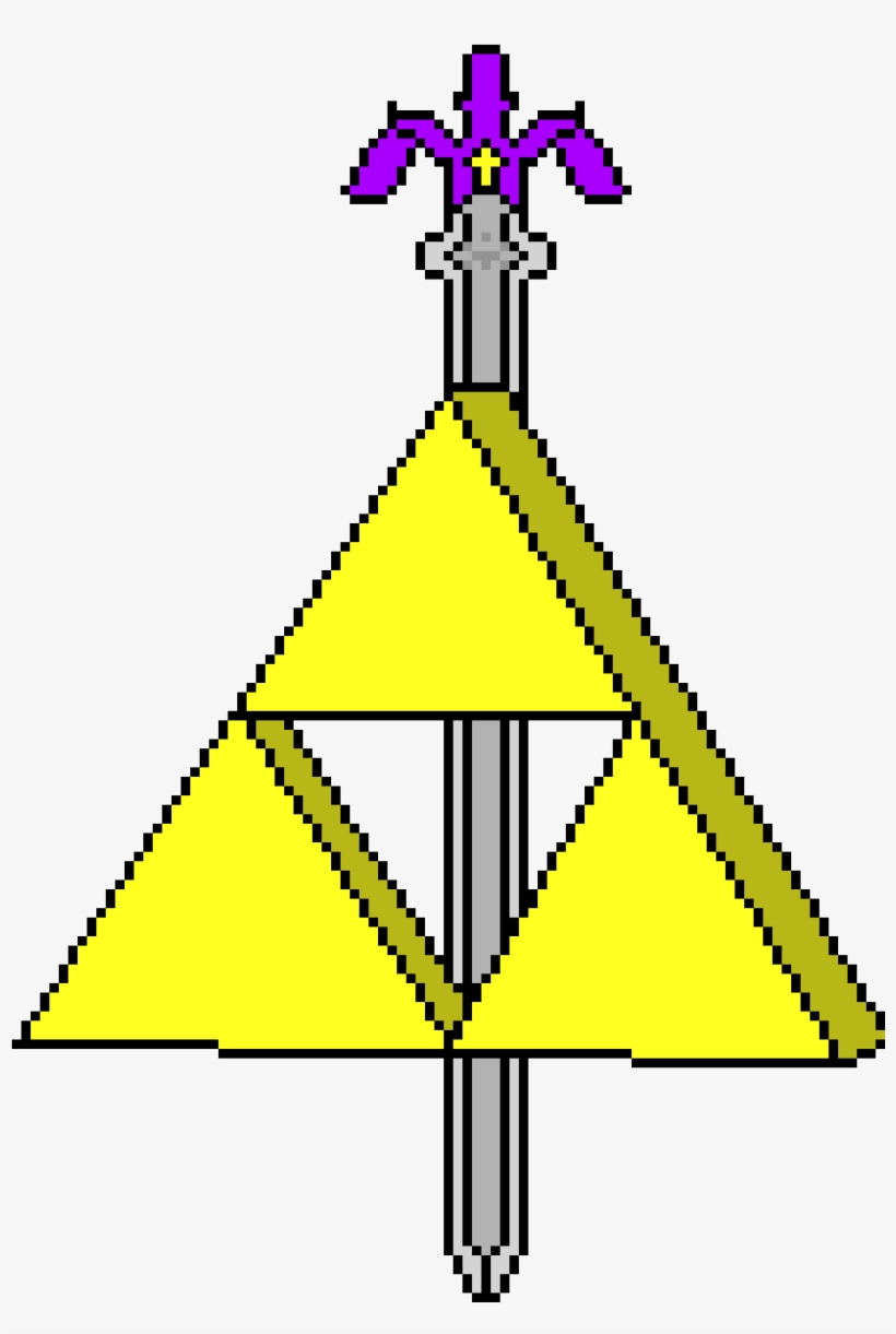 Triforce And Master Sword - Triangle, transparent png download