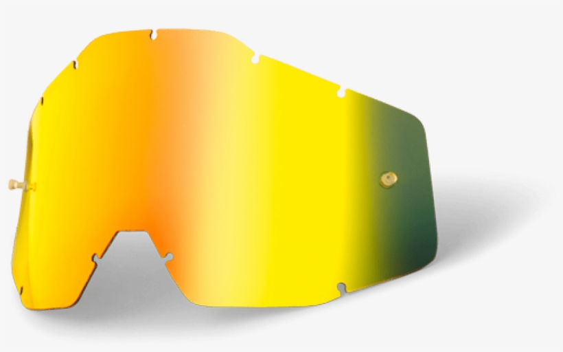 Fa15mirrorgoldlens - 100 Percent Silver Racecraft-accuri-strata Mx Goggle, transparent png download