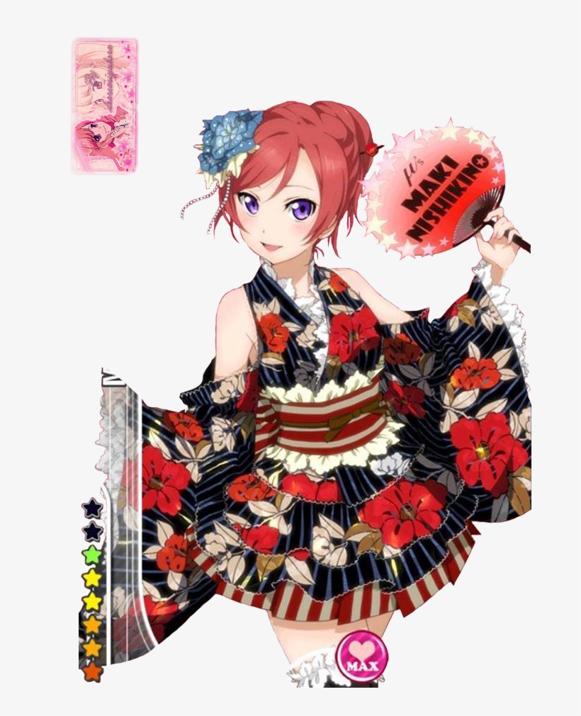 Maki Nishikino Render By Dearsasiyakorn By Dearsasiyakorn - Love Live Maki Kimono, transparent png download