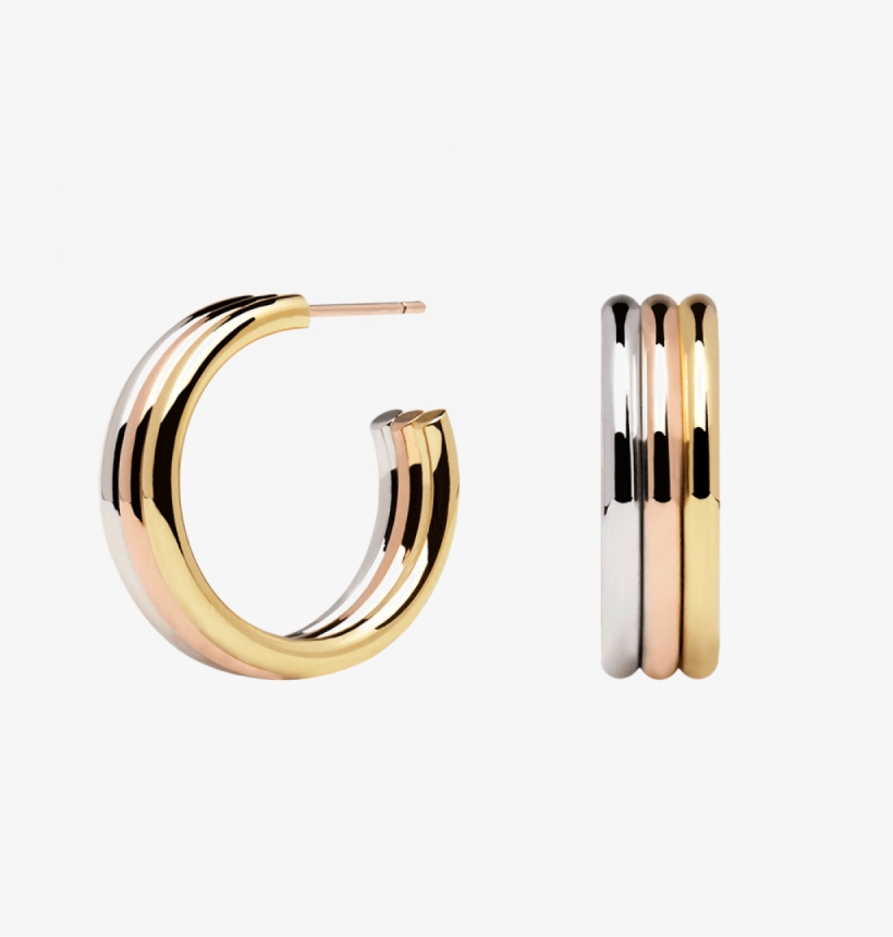 Earrings "pure Extreme" Yellow Gold, Pink And Silver - Pd Paola Pure Supreme Earrings Ar04-065-u, transparent png download
