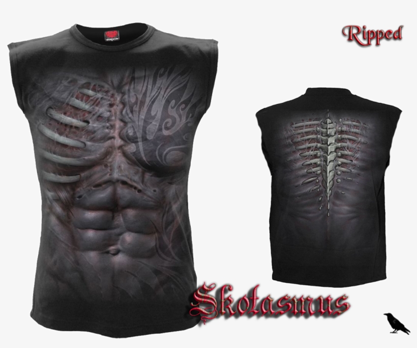 Ripped T-shirt, Hoodie, Longsleeve - Gothic, transparent png download