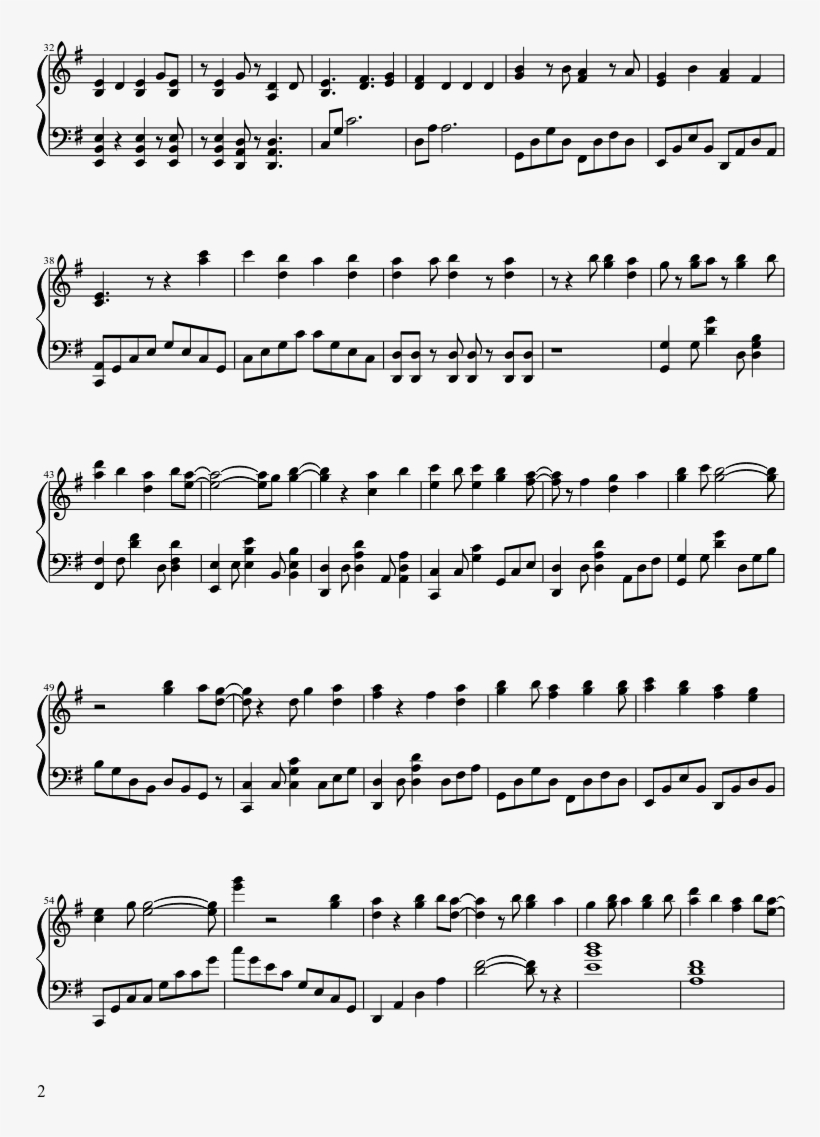 Sword Art Online 2 Opening 2 Sheet Music Composed By - Waterfall Jon Schmidt Sheet Music, transparent png download